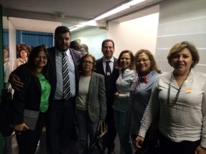 Representantes do Fórum Goiano de Luta pela Valorização Farmacêutica em Brasília na lutapela aprovação da Lei 13.021/2014